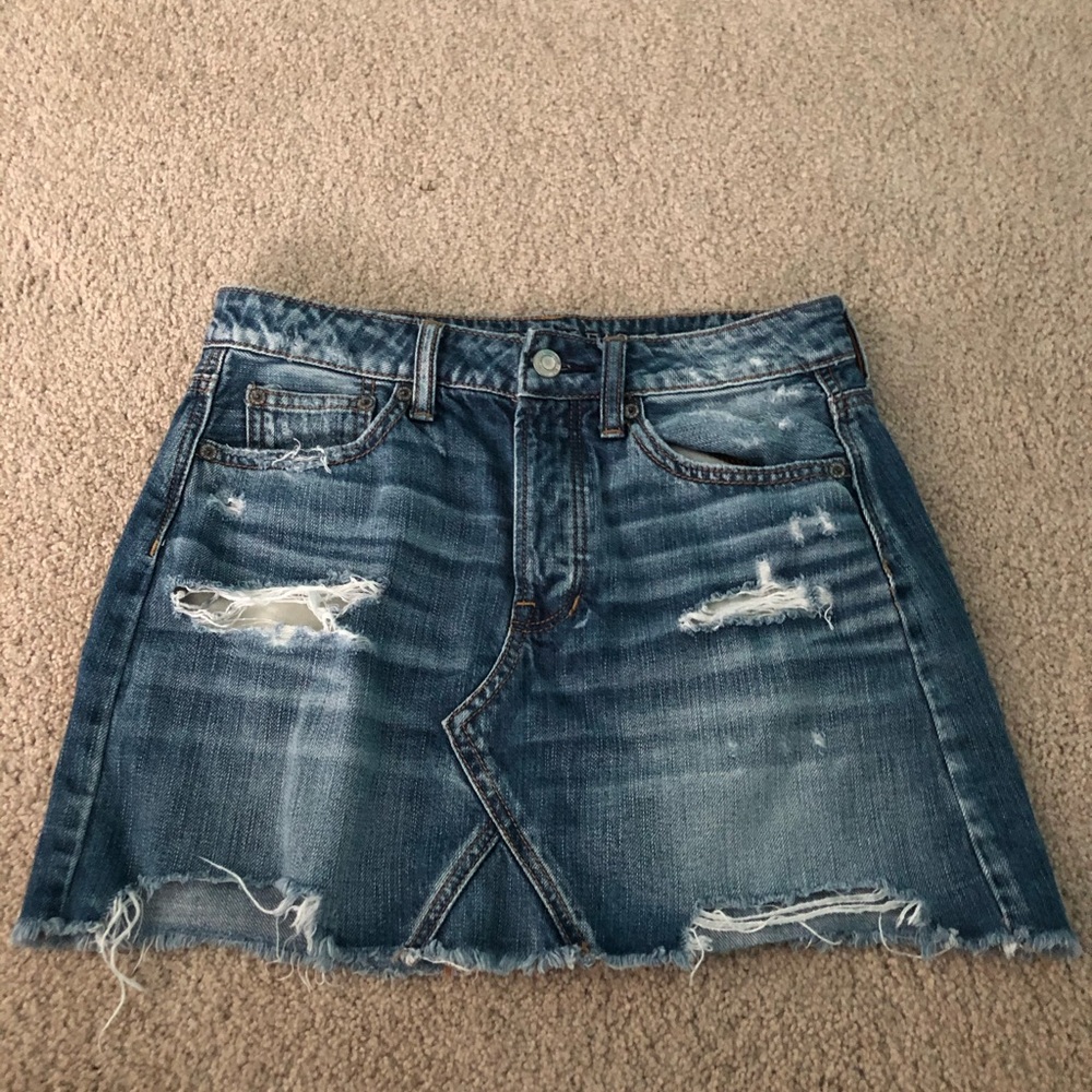 american eagle jean skirt
